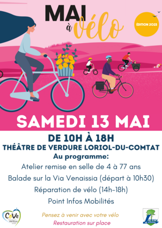Affiche de Mai à Vélo à Loriol-du-Comtat